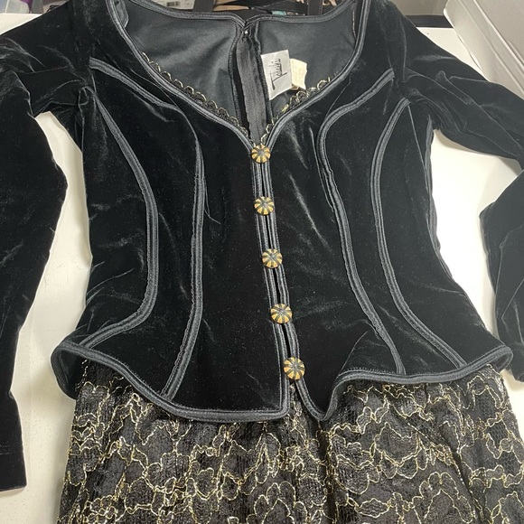 Vintage 1990s Stunning Tadashi Floor Length Long Sleeve Gown 14 - Picture 6 of 15